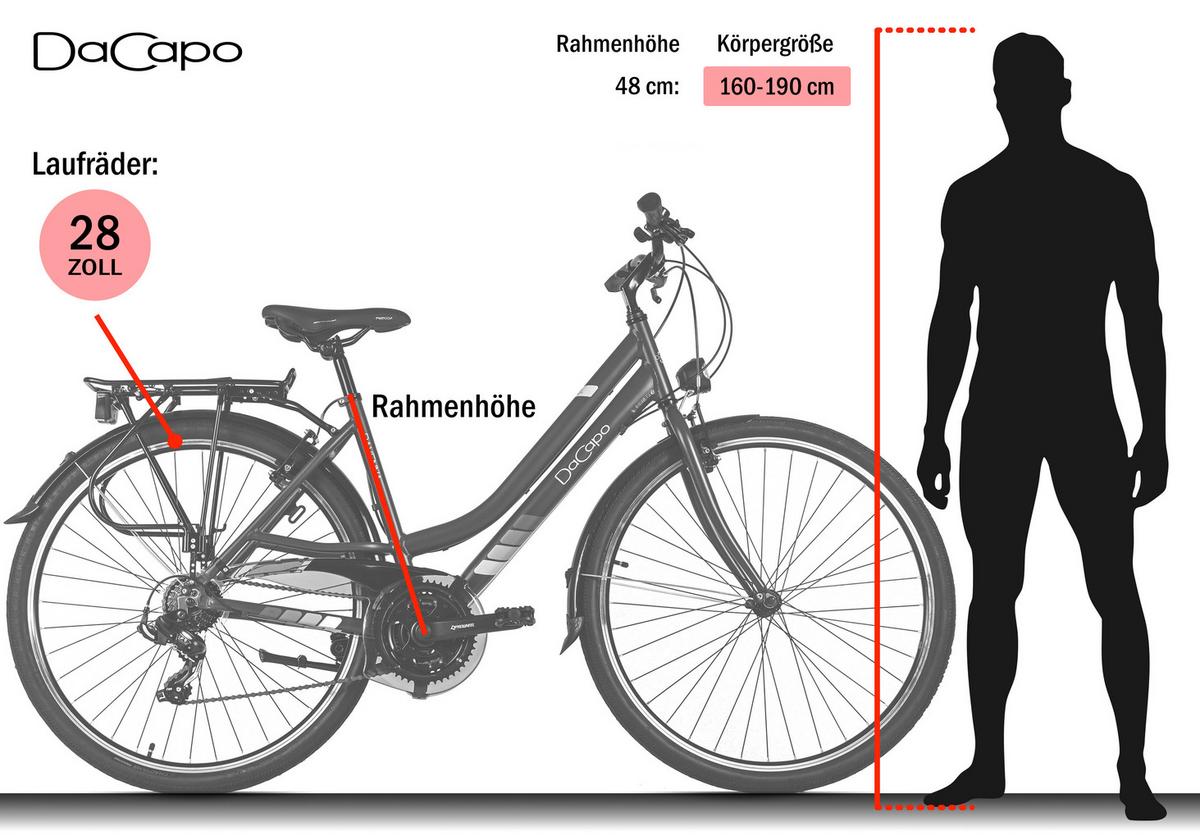 Trekkingrad Damen 28 Zoll - Rot, Basics, Metall (25/140/60cm)