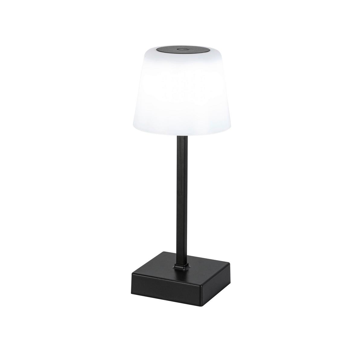 NABÍJATEĽNÁ STOLNÁ LAMPA EMO - čierna/biela, Modern, kov/plast (10,5/25cm) - Mömax