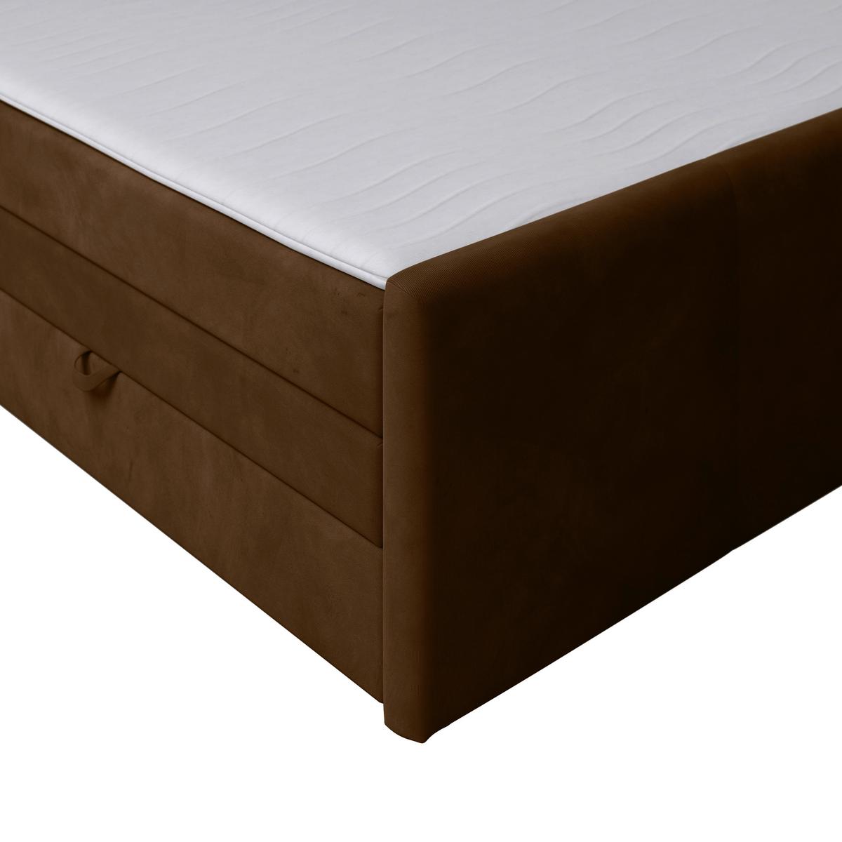 Boxspringbett mit Bettkasten Bologna 180x200 cm Braun - Schwarz/Braun, MODERN, Karton/Holzwerkstoff (180/200cm) - MID.YOU