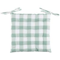 Sitzkissen Sofia Grün/Weiß 40x40 cm Baumwolle - Weiß/Grün, MODERN, Textil (40/40/5cm) - Luca Bessoni