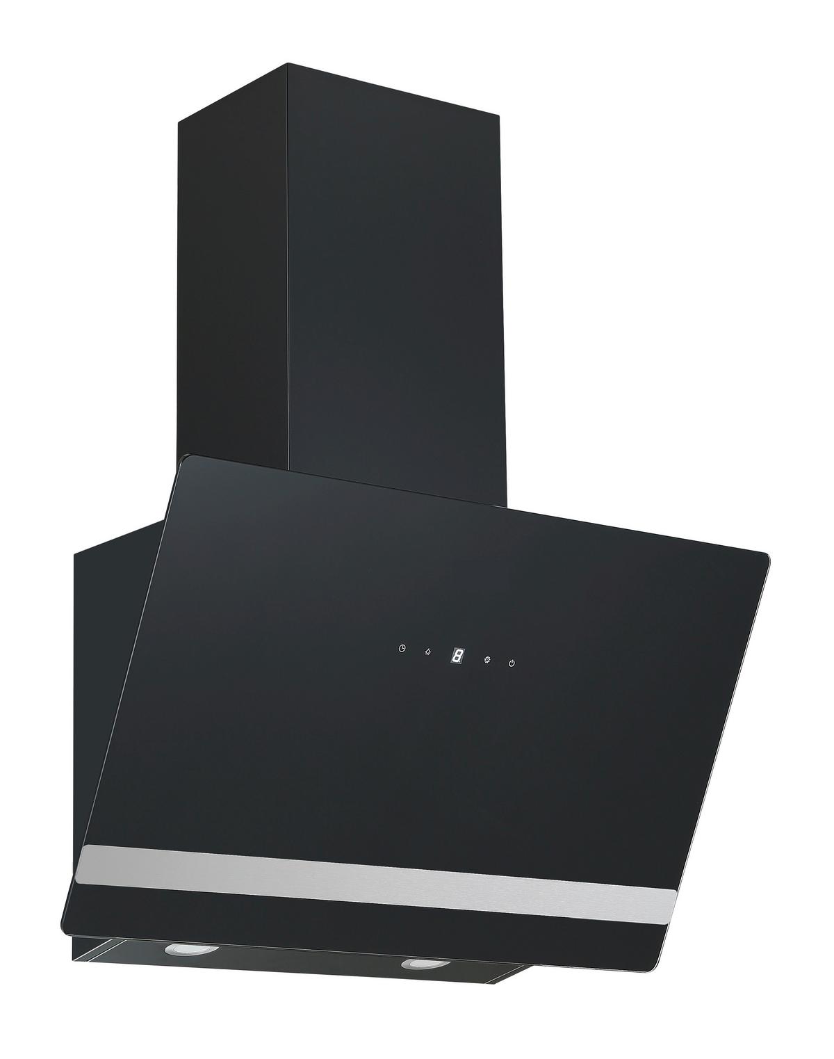 Dunstabzugshaube Schwarz B: 60 Cm - Schwarz, Basics, Glas (60/111.60/29.6cm) - PKM