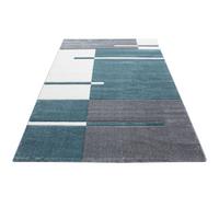 Webteppich Blau Naturfaser Hawaii 200x290 cm - Blau, KONVENTIONELL, Textil (200/290cm)