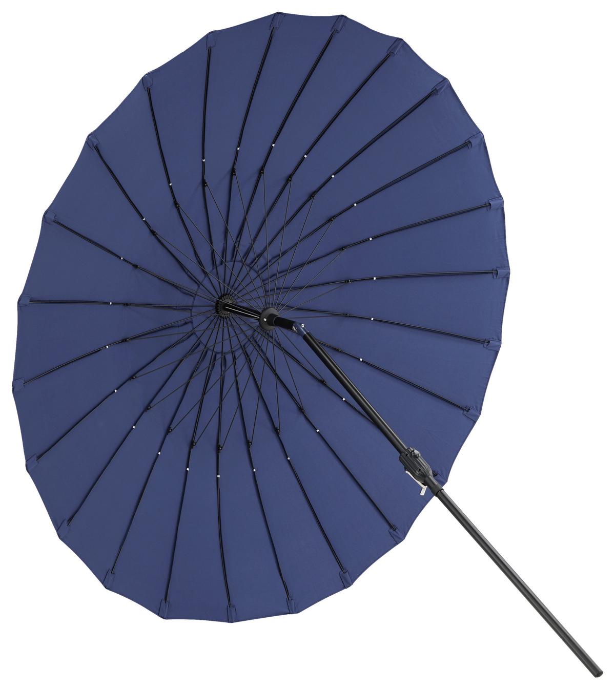 Sonnenschirm Palmetto DM: 270 cm H: 249cm Blau - Blau, KONVENTIONELL (270/270cm) - Gardenson