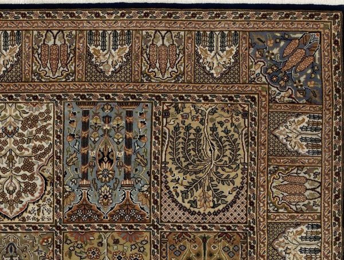 Orientalischer Webteppich Blau/Braun Sonam 60x90 cm - Blau/Braun, Basics, Textil (60/90cm) - Cazaris