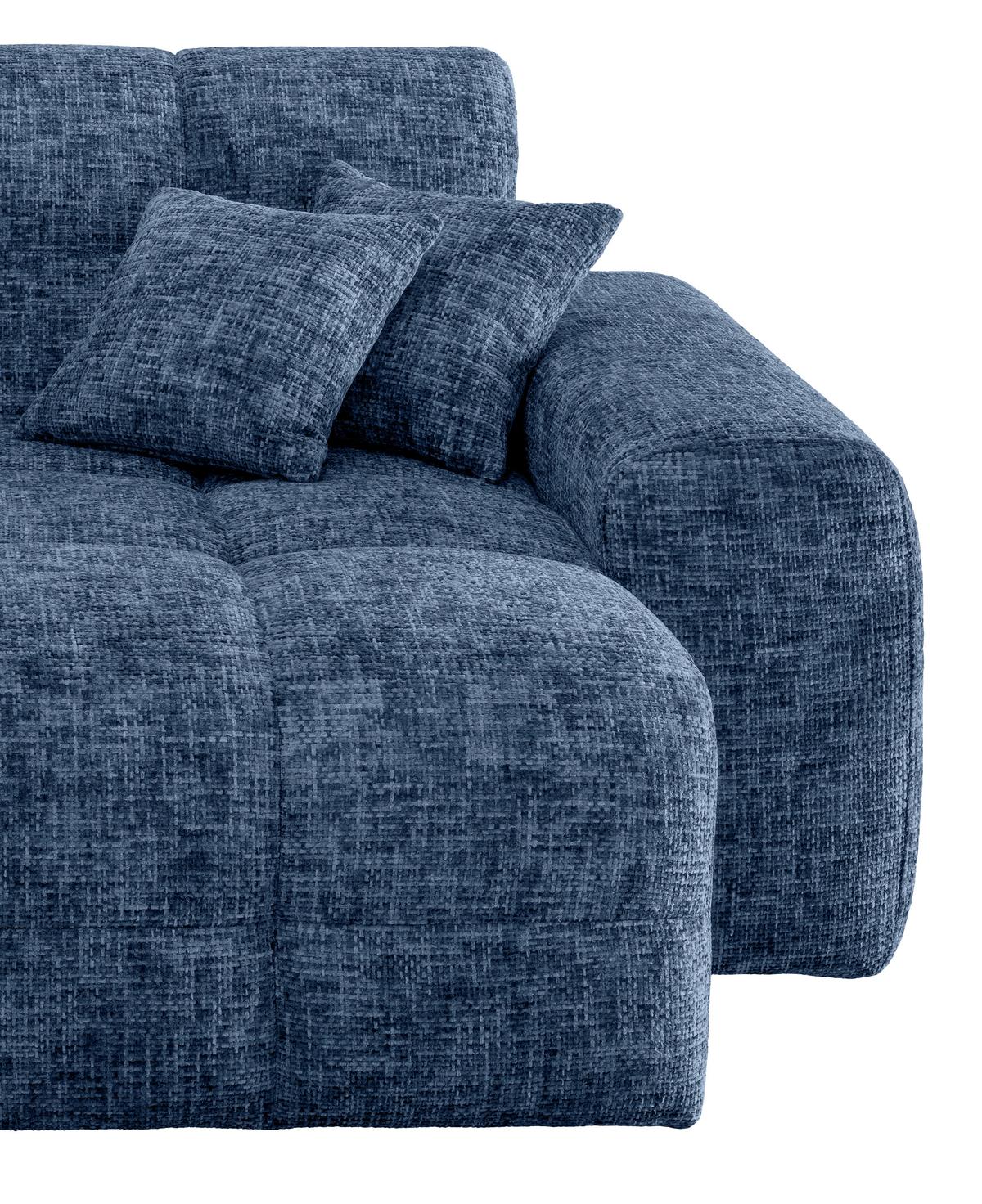 XXL-Sessel Bosco, Blau B: 181 cm - Blau, MODERN, Textil (181/87/155cm) - Livetastic