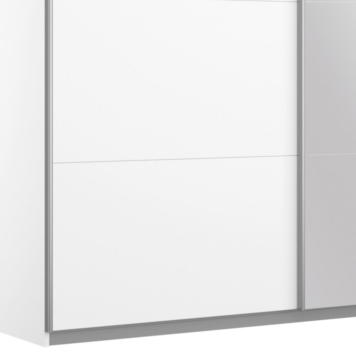 Schwebetürenschrank M. Spiegel 181cm Belluno, Weiß Dekor - Weiß, MODERN, Holzwerkstoff (181/230/62cm) - Rauch Möbel
