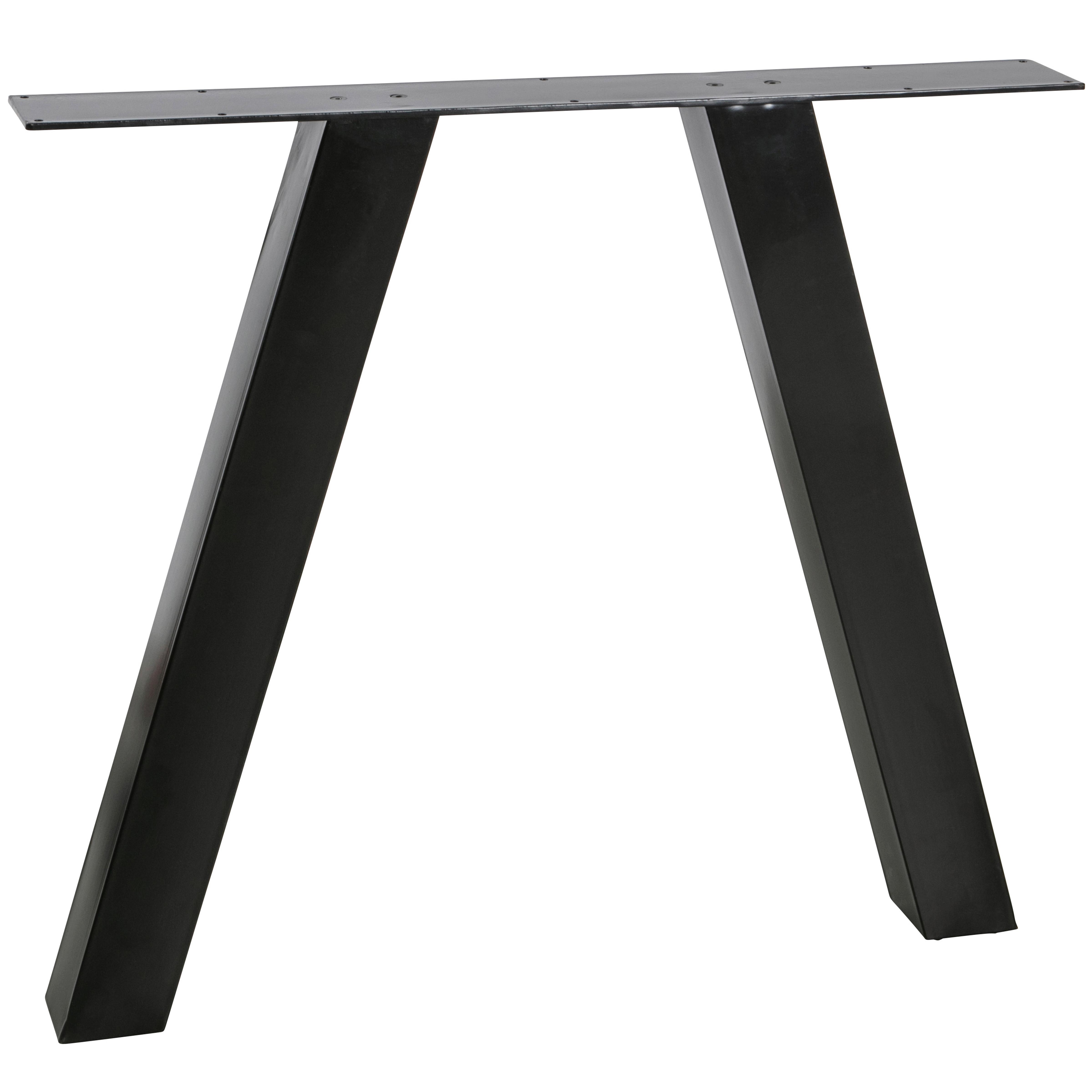 TISCHGESTELL Tablo Schwarz B: 79cm - Schwarz, MODERN, Metall (79/72/10cm) - Livetastic