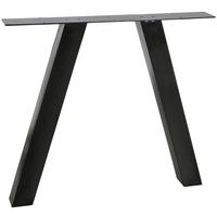 TISCHGESTELL Tablo Schwarz B: 79cm - Schwarz, MODERN, Metall (79/72/10cm) - Livetastic