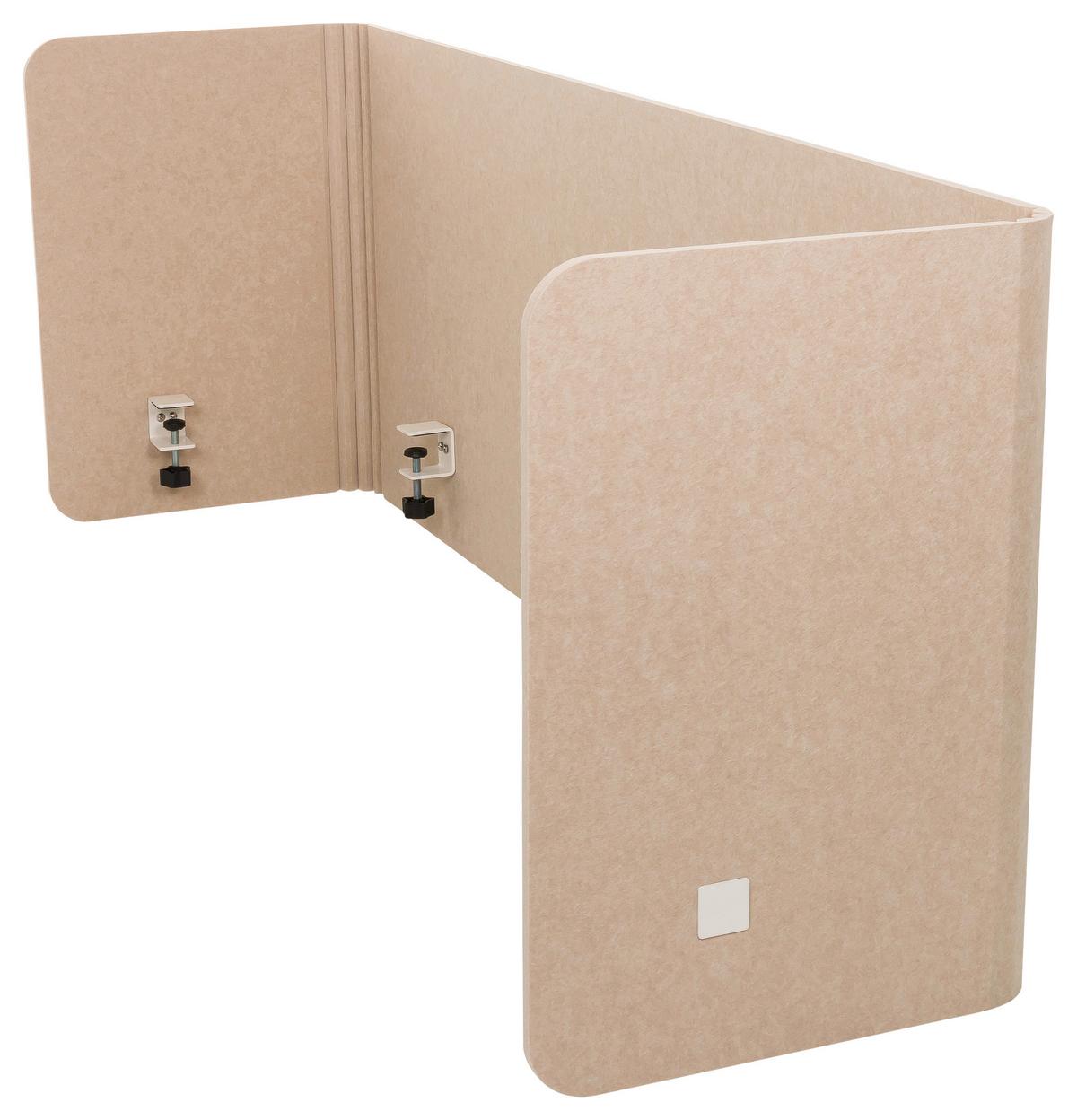 Trennwand Flexmiut U - Beige, Basics, Kunststoff/Textil (160/40/2cm) - MID.YOU