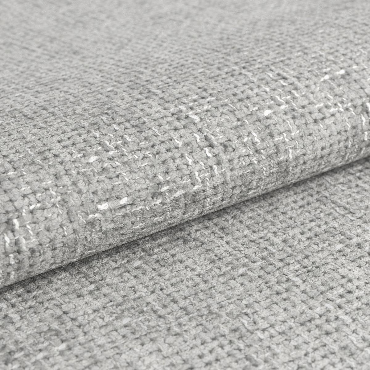 Eckbank hellgrau/Metallbeine Ulmo,S: 176x248cm - Hellgrau/Schwarz, MODERN, Textil/Metall (176/248cm)