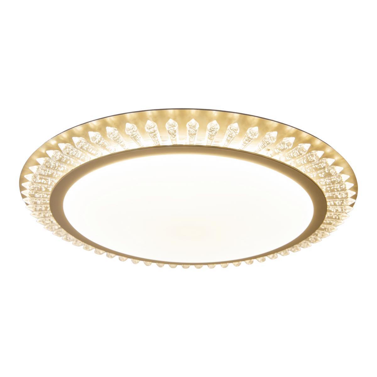 Led-deckenleuchte Ø 48 Cm Dimmbar Mit Fernbedienung - Goldfarben, KONVENTIONELL, Kunststoff/Metall (48/6,5cm) - Näve