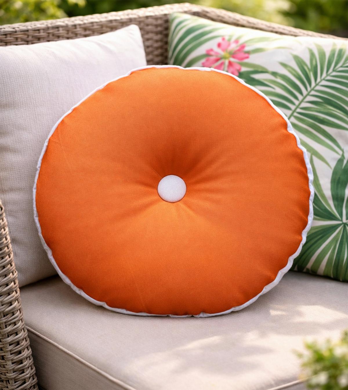 Outdoor-kissen Malle - Orange, KONVENTIONELL, Textil (40cm) - Ondega