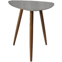Beistelltisch mit Tischplatte Grau/Naturfarben - Braun/Naturfarben, Trend, Holz/Metall (50/49/53cm)