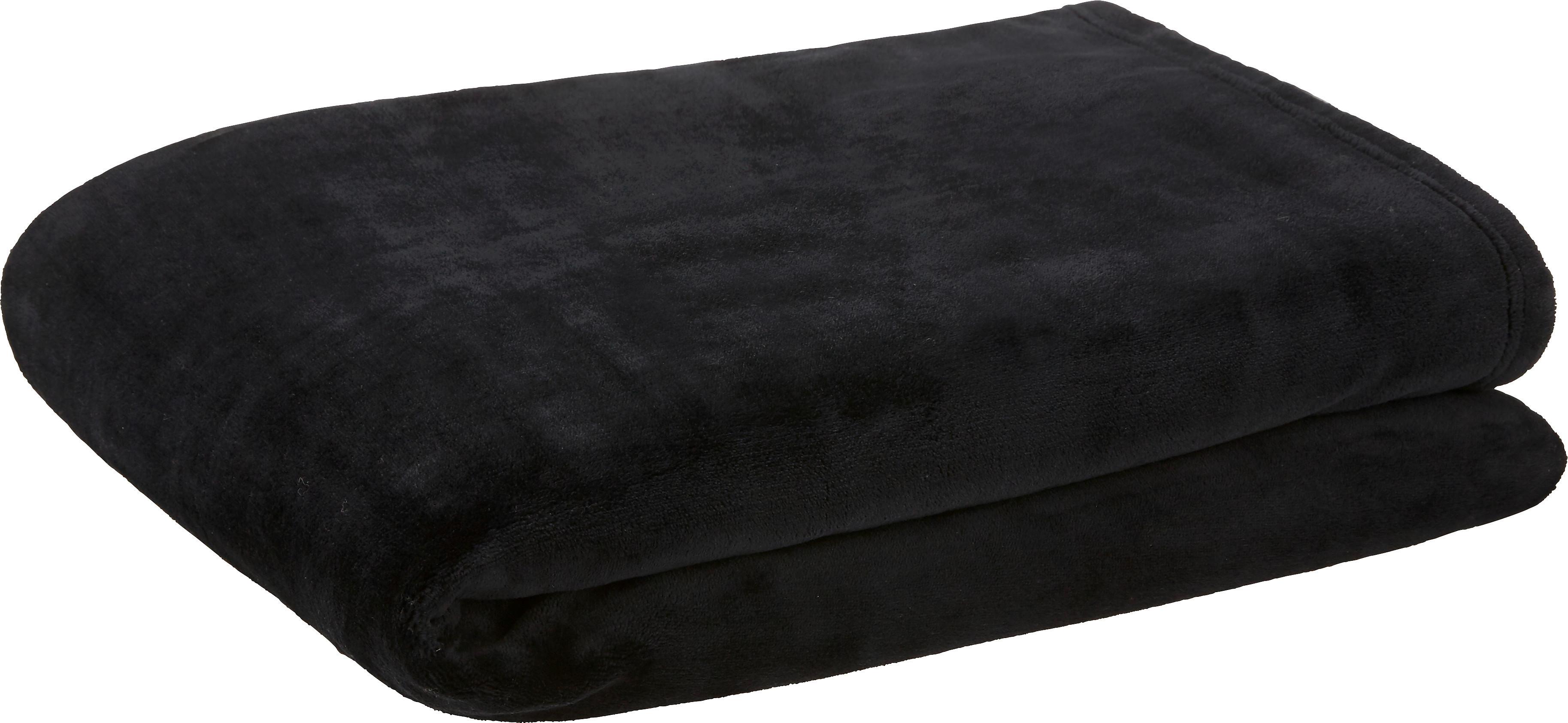 Mäkká deka Kuschelix, 140/200cm, čierna - čierna, textil (140/200cm) - Modern Living