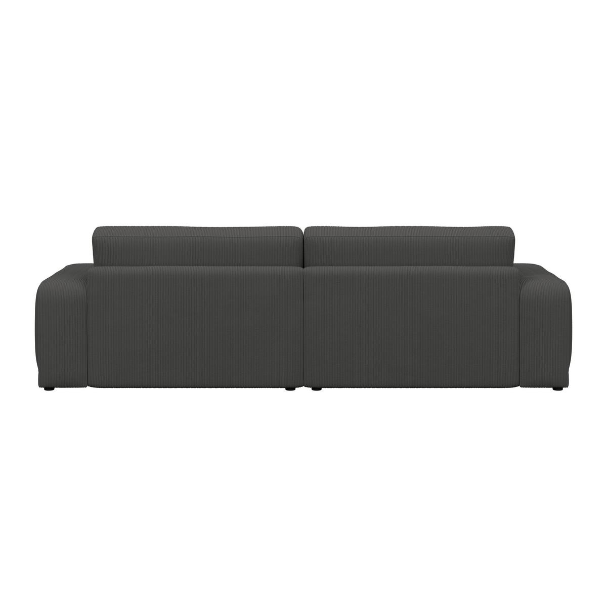 Bigsofa Savona Cord anthrazit, 260x111cm - Anthrazit, Trend, Textil (260/77/111cm) - Luca Bessoni