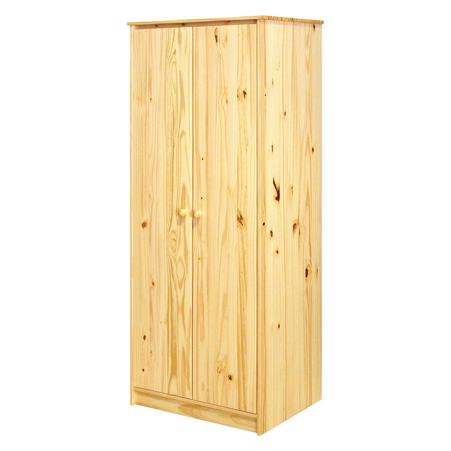 KLEIDERSCHRANK KLEIDERSCHRANK 2 TÜ KIEFER - Naturfarben, Basics, Holz (74/175/50cm) - Livetastic