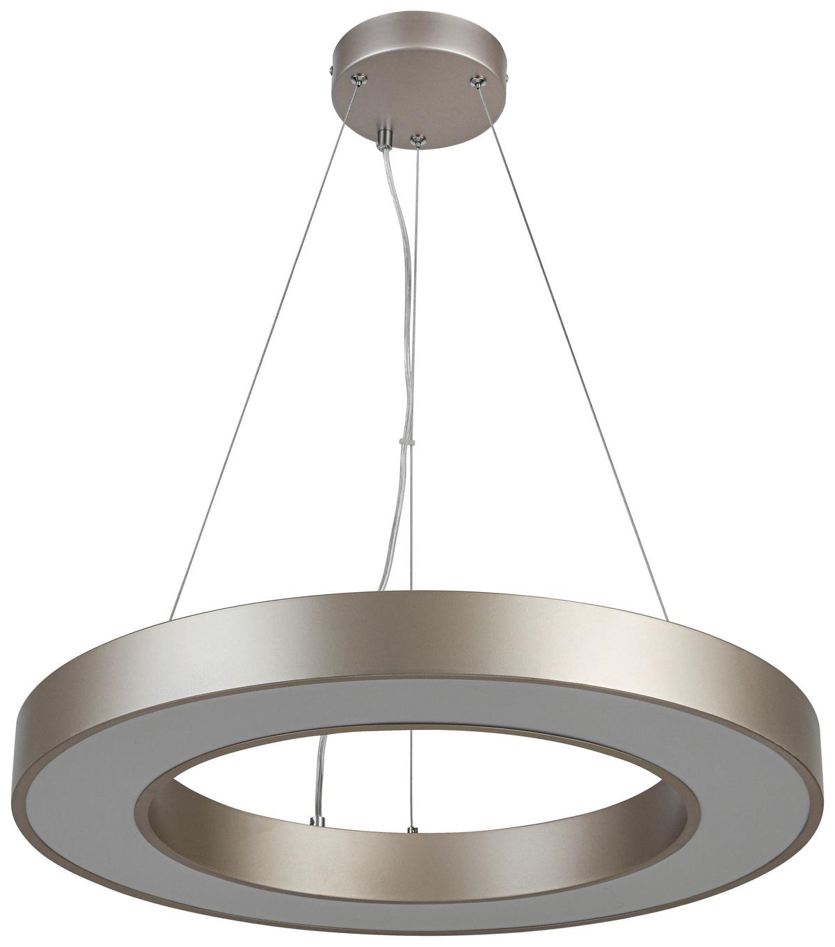 Led Függőlámpa Delia Ø Kb. 50 Cm - krómszínű/Pezsgő, Modern, műanyag/fém (60/120cm) - Luca Bessoni