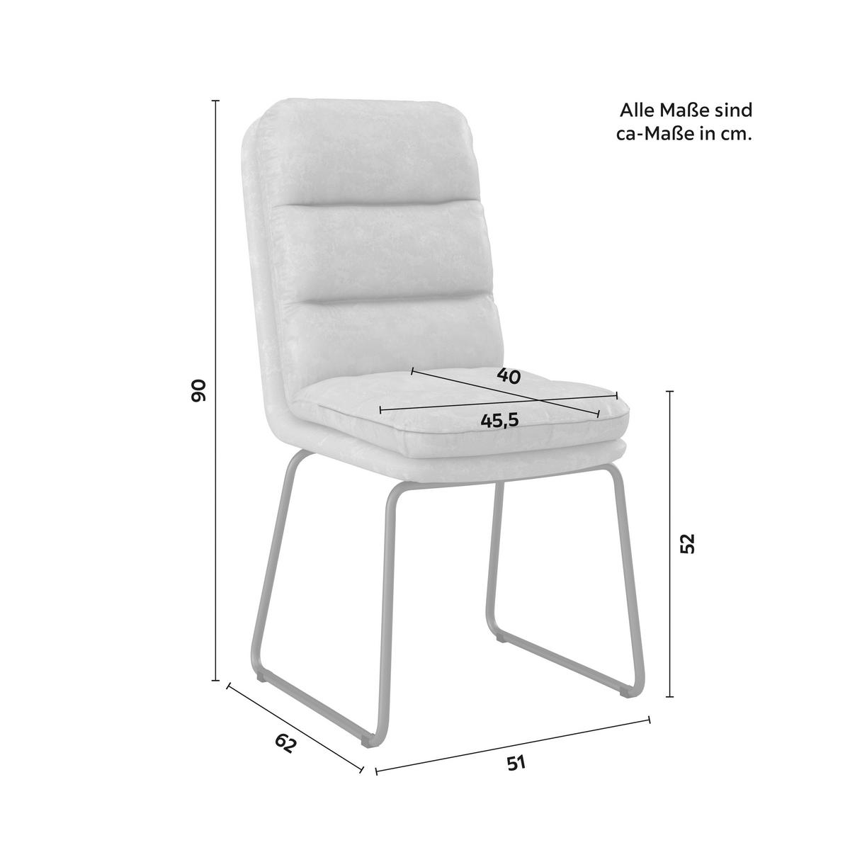 Židle KONA světle šedá - světle šedá/tmavě šedá, Moderní, kov/dřevo (51/90/62cm) - Bessagi Home