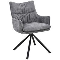 Armlehnstuhl Aria Grau/Schwarz B: 57 cm - Schwarz/Grau, MODERN, Holz/Textil (57/90/67cm) - Livetastic