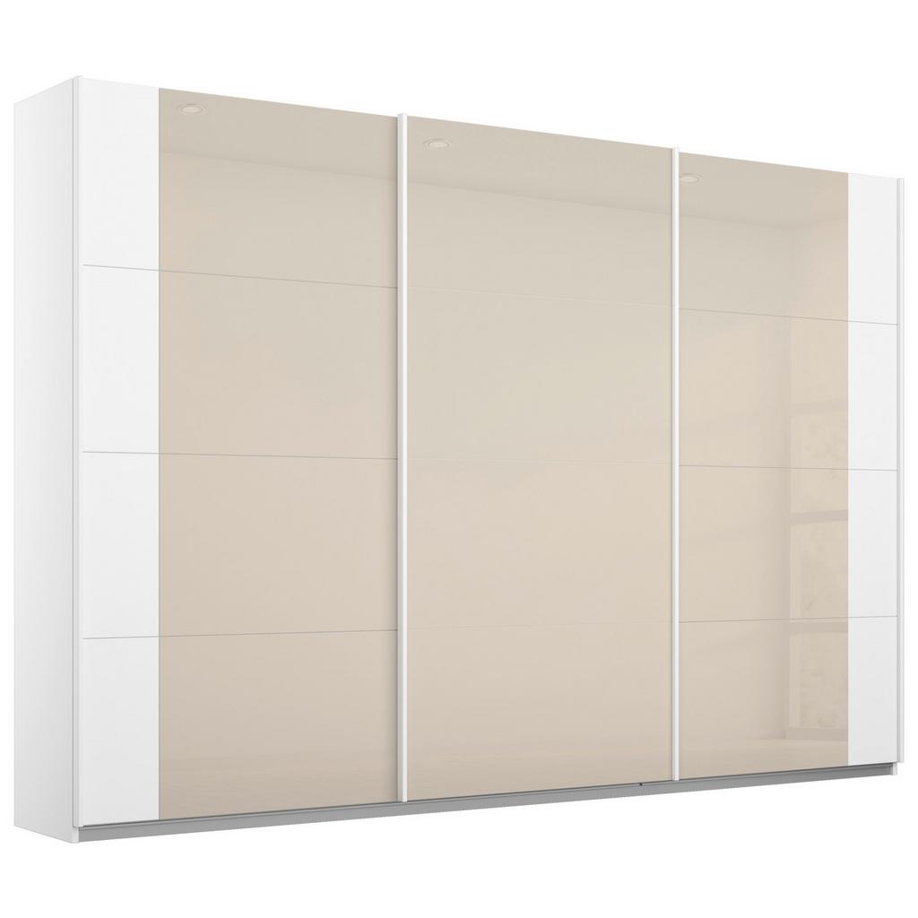 Schwebetürenschrank Artemis B: 271 cm Weiß/Champagner