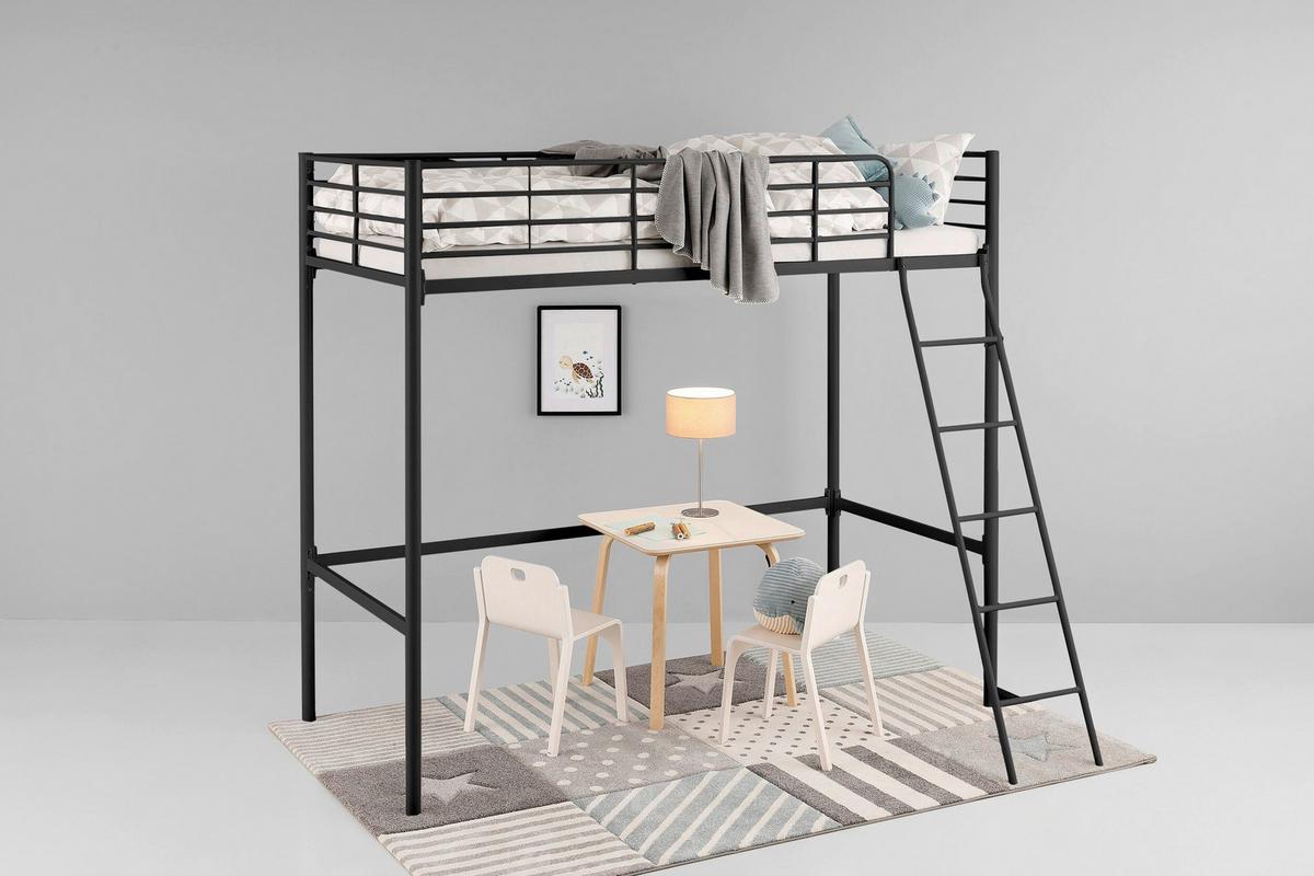 HOCHBETT Clove Schwarz 90x200cm - Schwarz, Design, Metall (90/200cm) - MID.YOU