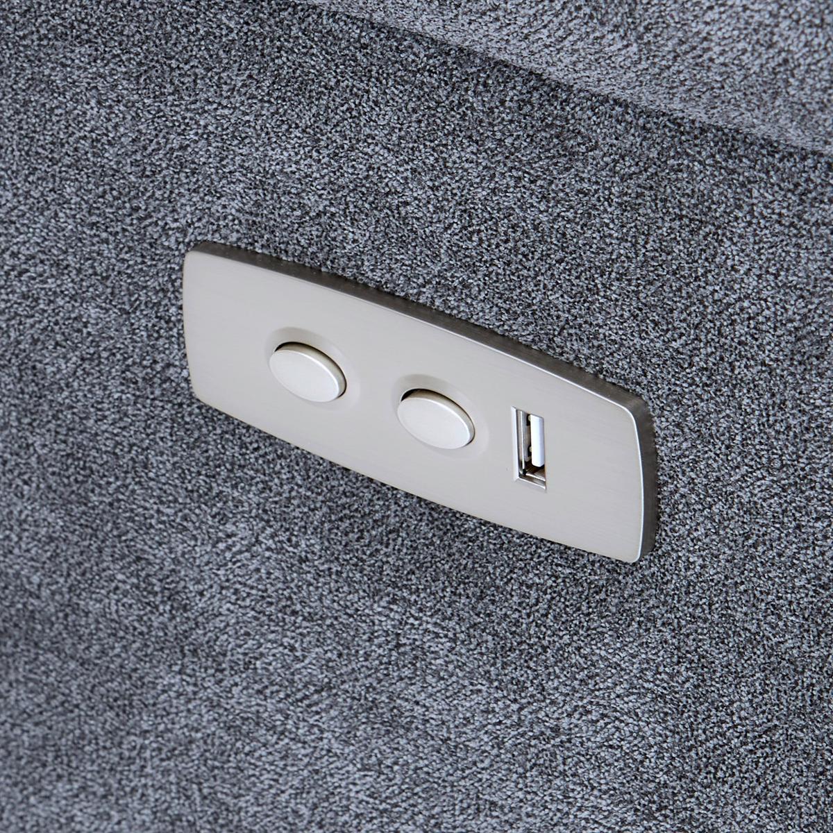 TŘÍMÍSTNÁ POHOVKA MANCHESTER-BASED- - šedá/černá, Konvenční, textil/plast (208/102/93cm) - Based