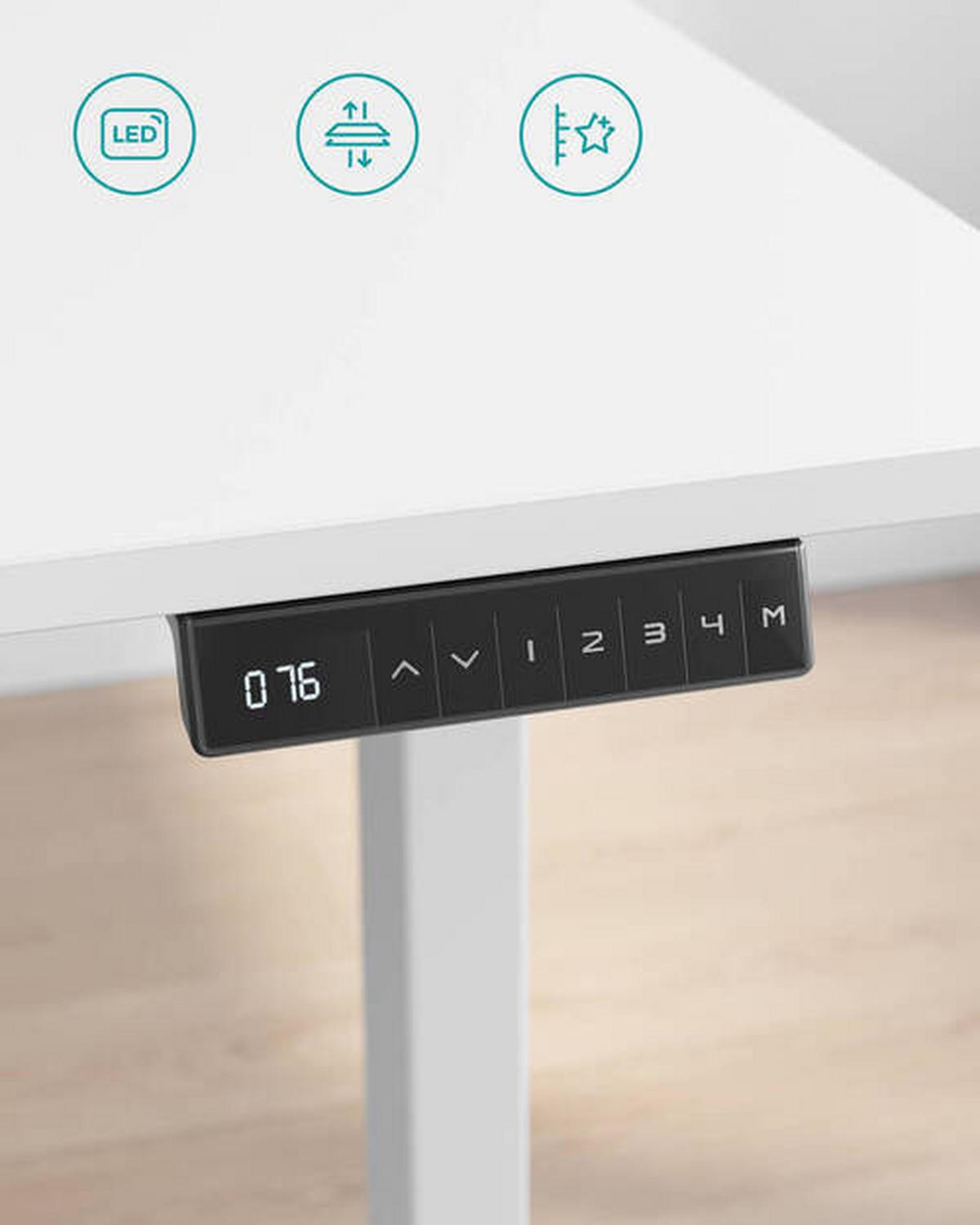 Schreibtischbeine Weiß B:107,5-175 Cm, H: 69-115 Cm - Weiß, Basics, Metall (107,5-175/69-115/60cm) - Boxxx
