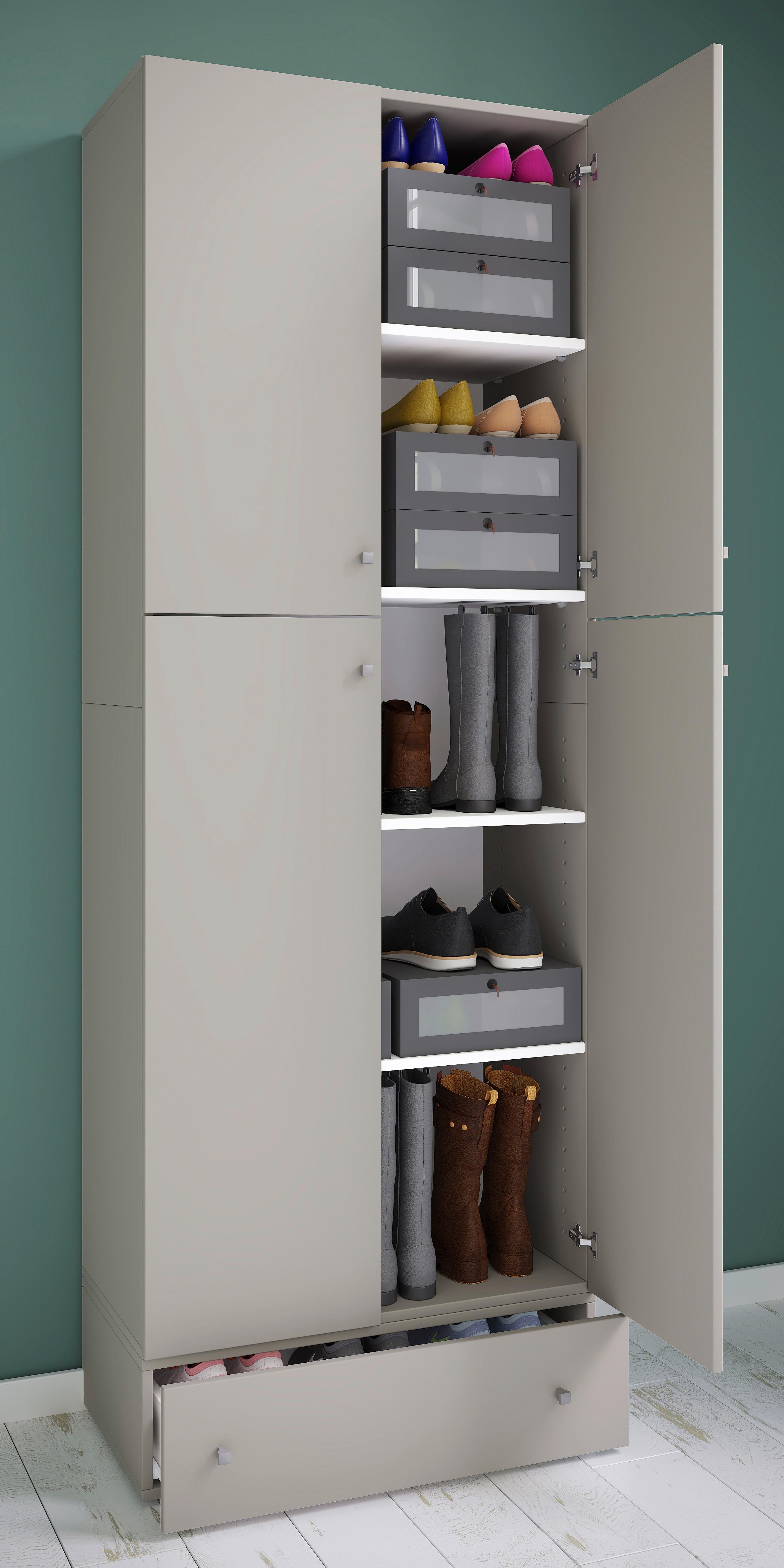 Drehtürenschrank B: 70 Cm Lona Xxl Grau - Grau, MODERN, Holzwerkstoff (70/200/39cm) - MID.YOU