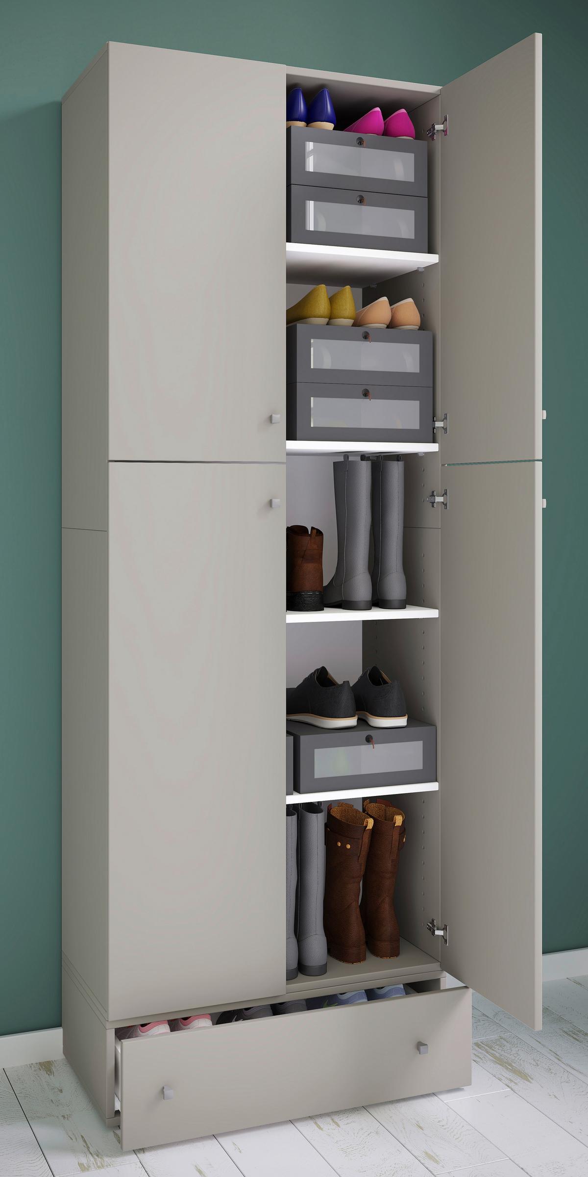Drehtürenschrank B: 70 Cm Lona Xxl Grau - Grau, MODERN, Holzwerkstoff (70/200/39cm) - MID.YOU