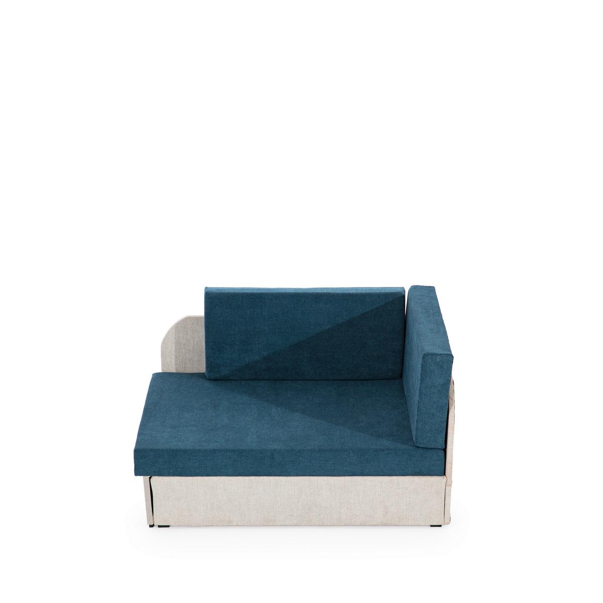 Récamiere Rosa Rechts Blau, Hellgrau, B: 104 Cm - Blau/Hellgrau, Design, Textil (104/60/75cm) - MID.YOU