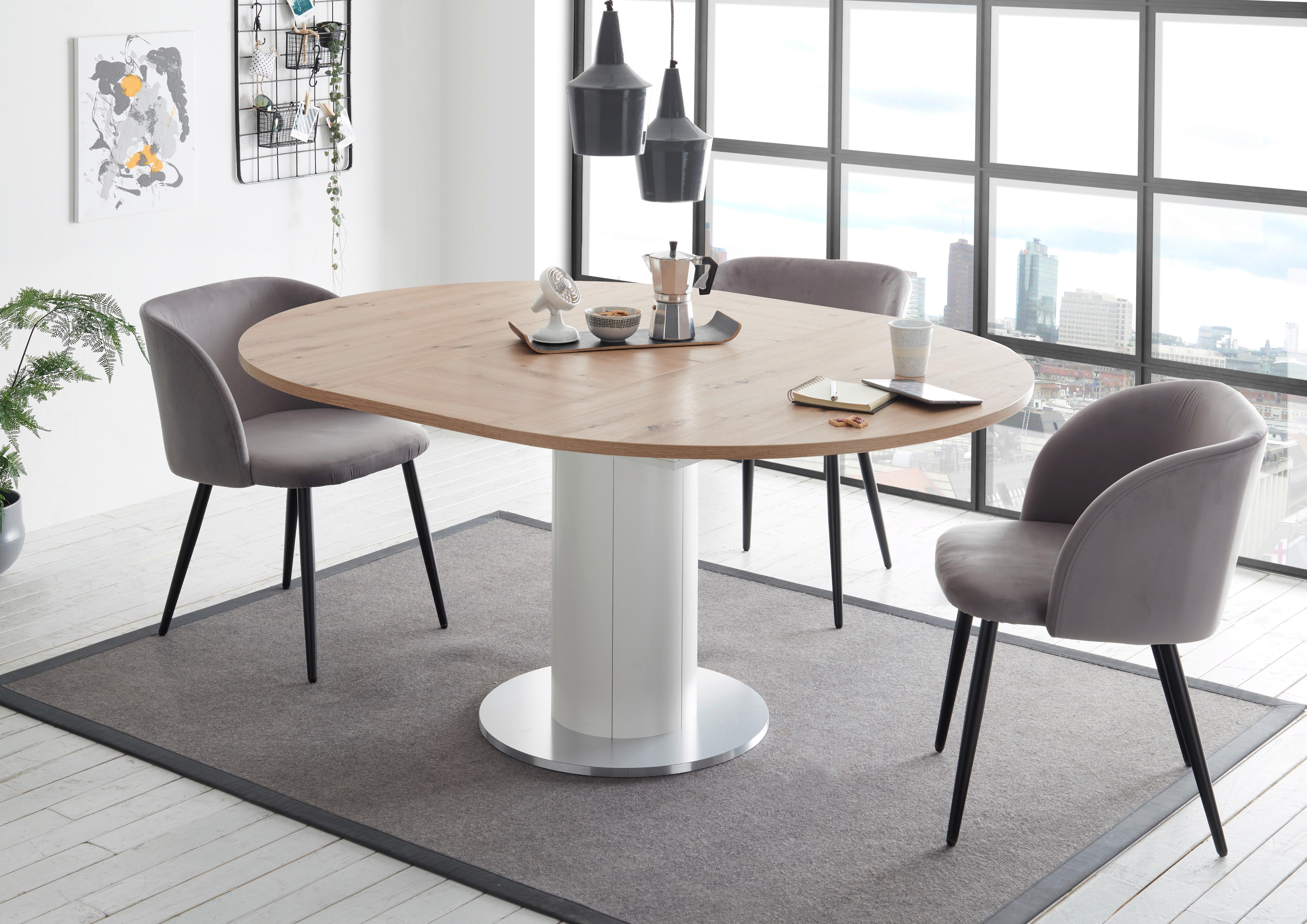 Rozťahovací Stôl Big System - hnedá/biela, Moderný, kompozitné drevo (130-170/78cm)