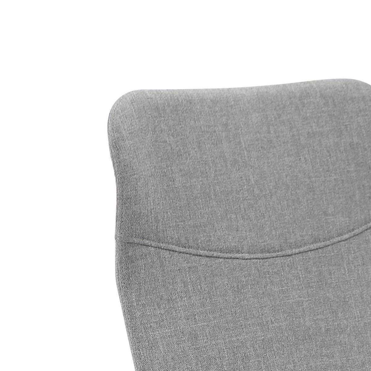 Drehstuhl Alwin mit Armlehnen Hellgrau - Chromfarben/Hellgrau, Design, Kunststoff/Textil (60/109-119/61,5cm) - MID.YOU