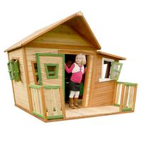 Spielhaus Lisa Aus Zedernholz - Braun/Weiß, Basics, Holz (220/174/193cm) - Ambia Garden