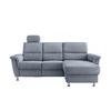 Ecksofa mit Relaxfunktion Parole Hellblau Chenille - Chromfarben/Hellblau, MODERN, Textil (231/165cm) - Livetastic