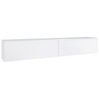 Nízka komoda s LED osvetlením 180cm - sivá/biela, Basics, kompozitné drevo/plast (180/30/33cm) - P & B