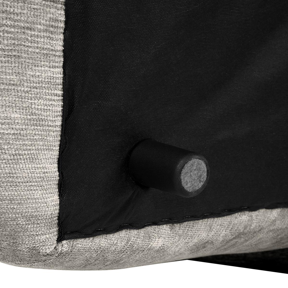 XXL-Sessel Fluffy, Silberfarben B: 182 cm - Silberfarben/Schwarz, MODERN, Textil (182/87/184cm) - Trendmanufaktur