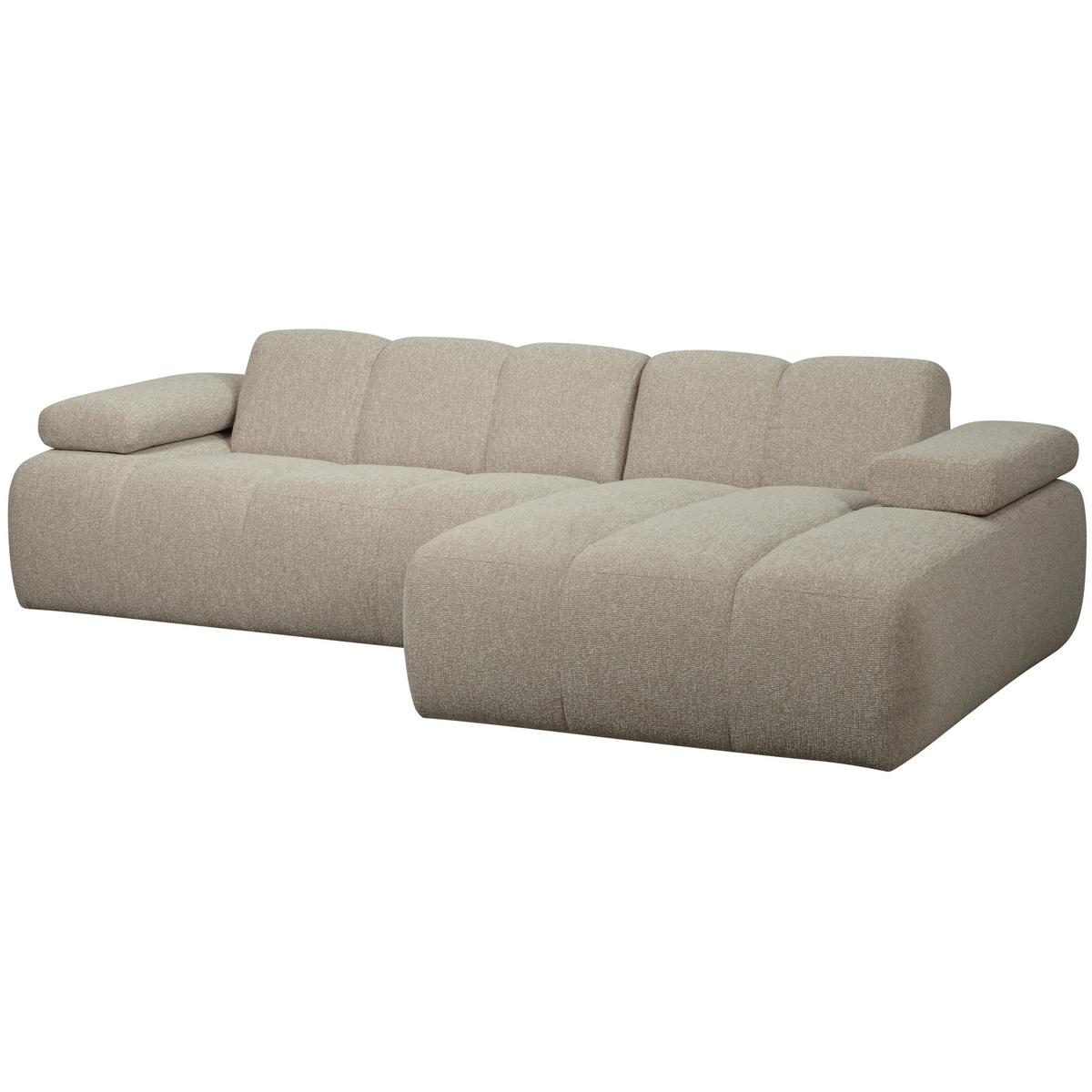 Ecksofa Mojo Beige S: 284x160 Cm - Beige/Schwarz, Design, Textil (284/160cm) - Livetastic