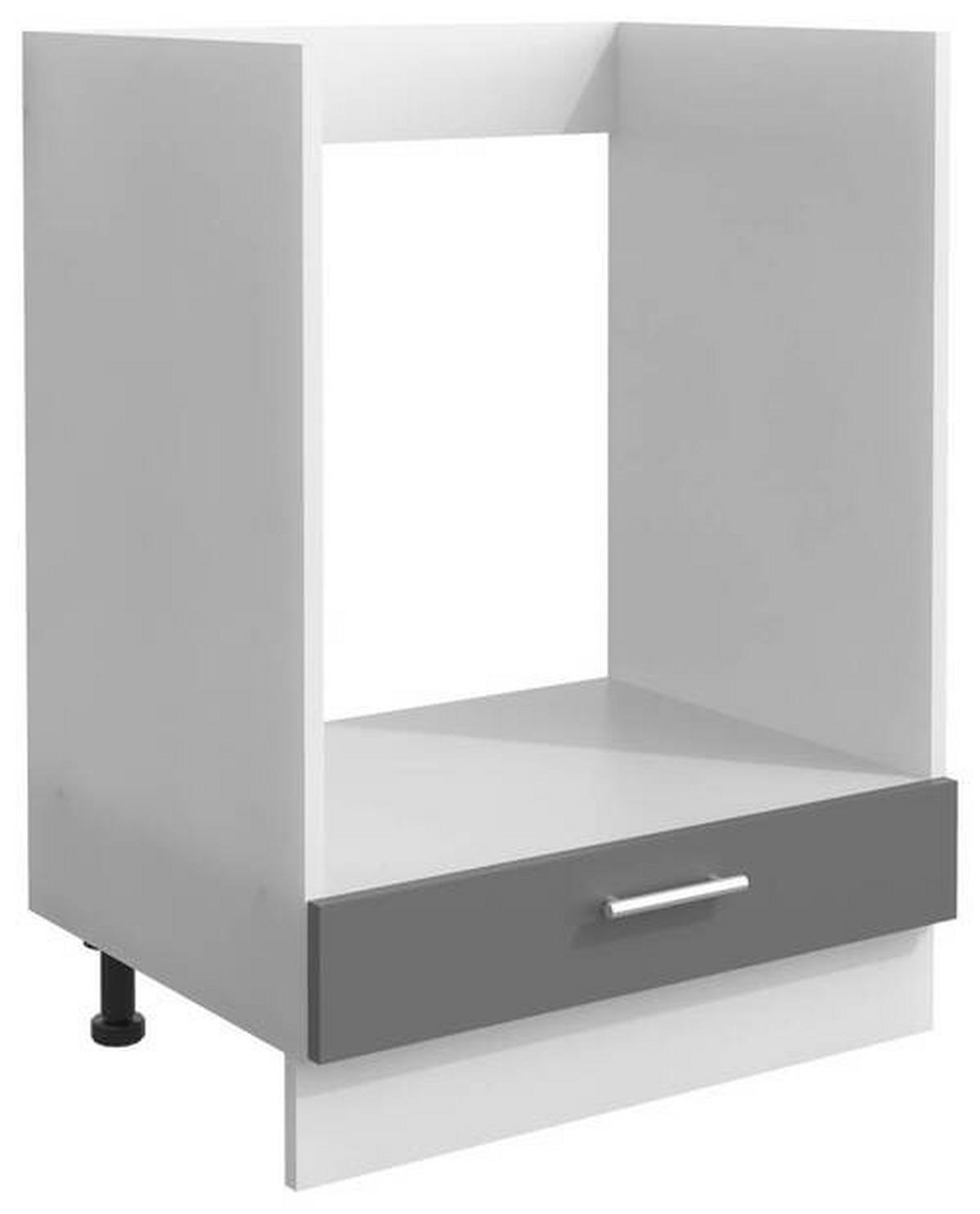 Skřiňka na sporák ESILO bílá/antracit - bílá/antracitová, Design, kov/kompozitní dřevo (60/82/46cm) - MID.YOU