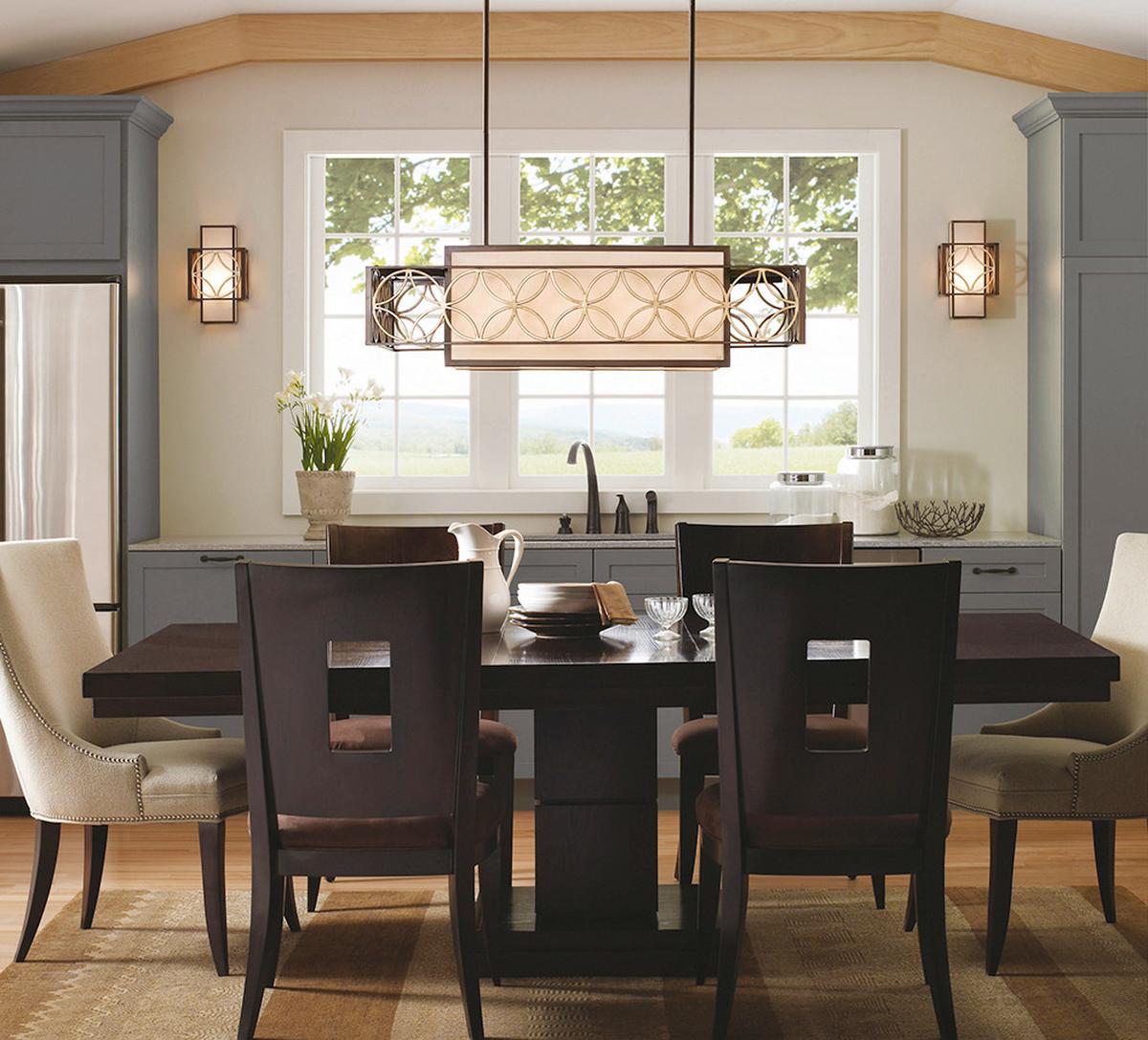 Hängeleuchte Remy H: 102,9 cm 4-Flammig, Gold.-Bronzefarben - Goldfarben/Bronzefarben, LIFESTYLE, Metall (53,4/53.4/102,9cm) - Elstead Lighting