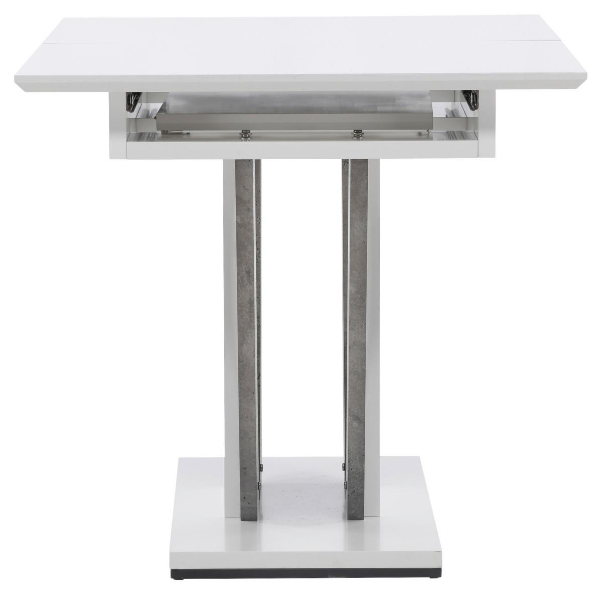 Esstisch Disa - Weiß/Grau, Design, Holz/Holzwerkstoff (120/80/76cm) - Livetastic