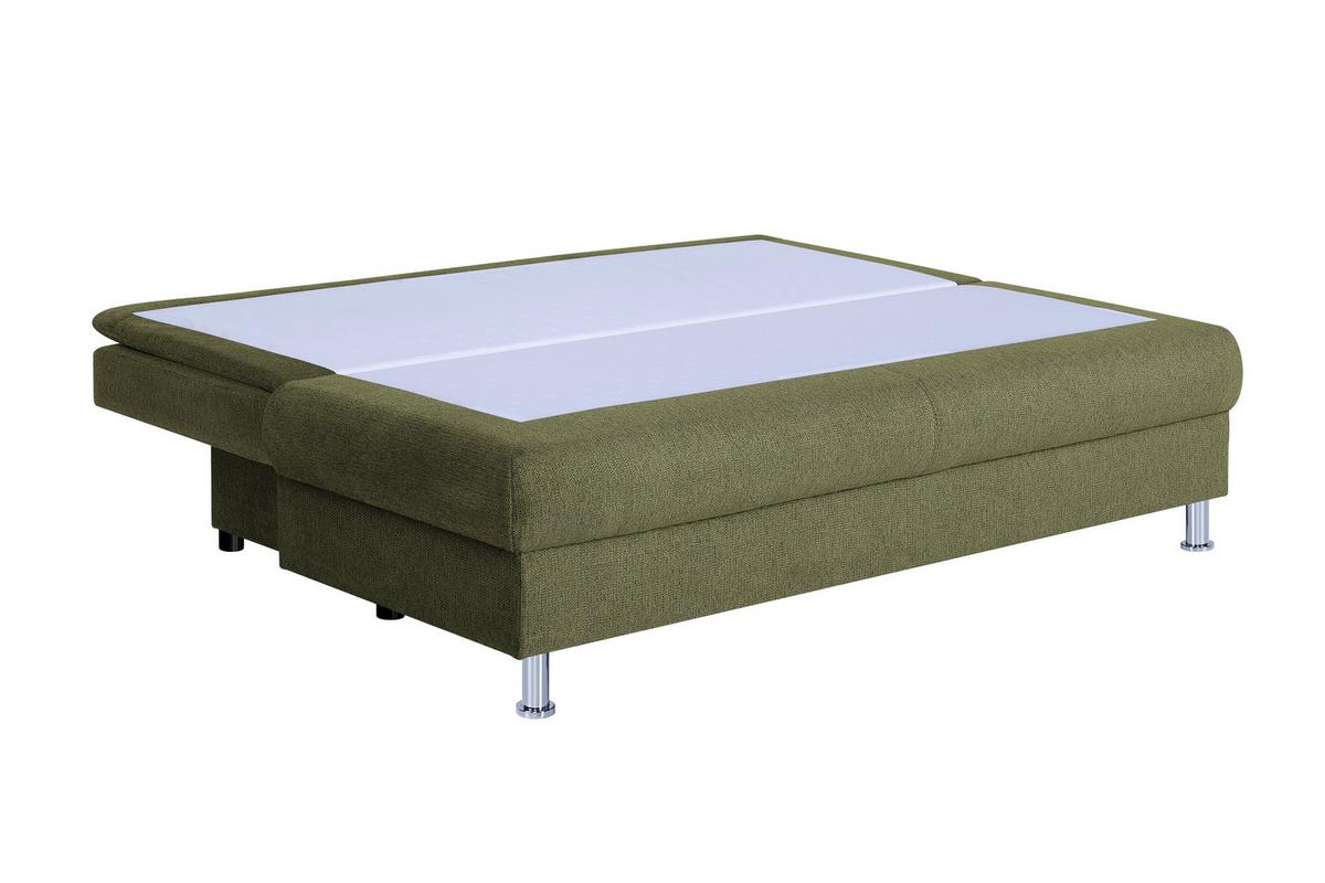 Rozkladacia pohovka KEN, olivovozel.,lôžko,úl.priestor - olivovozelená/čierna, Design, kompozitné drevo/textil (200/92/90cm) - P & B