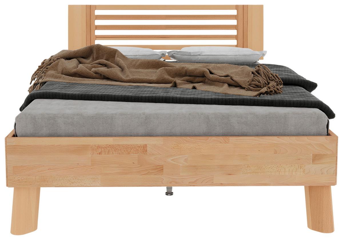 Bett Como Naturfarben /Kernbuche 140x200cm - Naturfarben/Kernbuche, MODERN, Holz (140/200cm) - MID.YOU