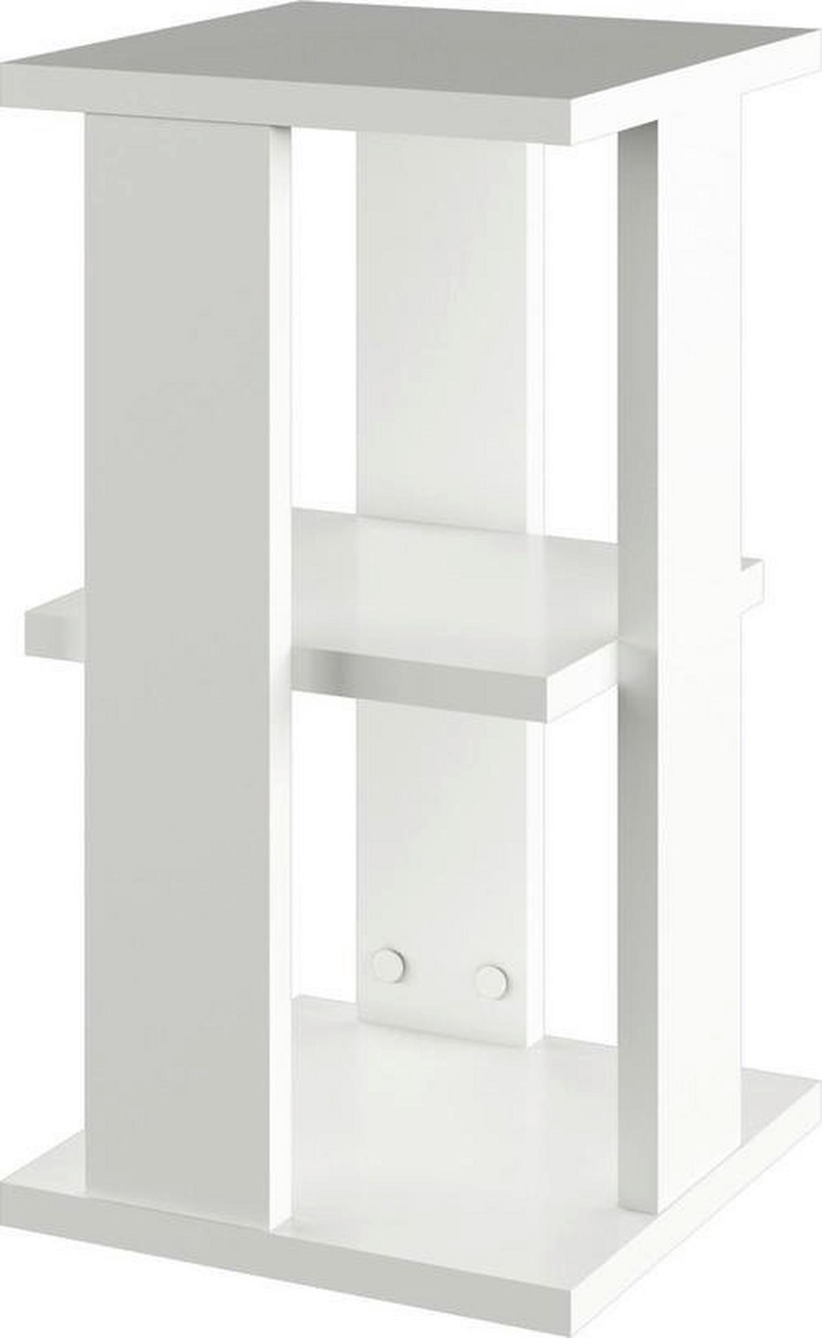 NOČNÍ STOLEK BOX V2 - bílá, Moderní, kompozitní dřevo (32/59/32cm)