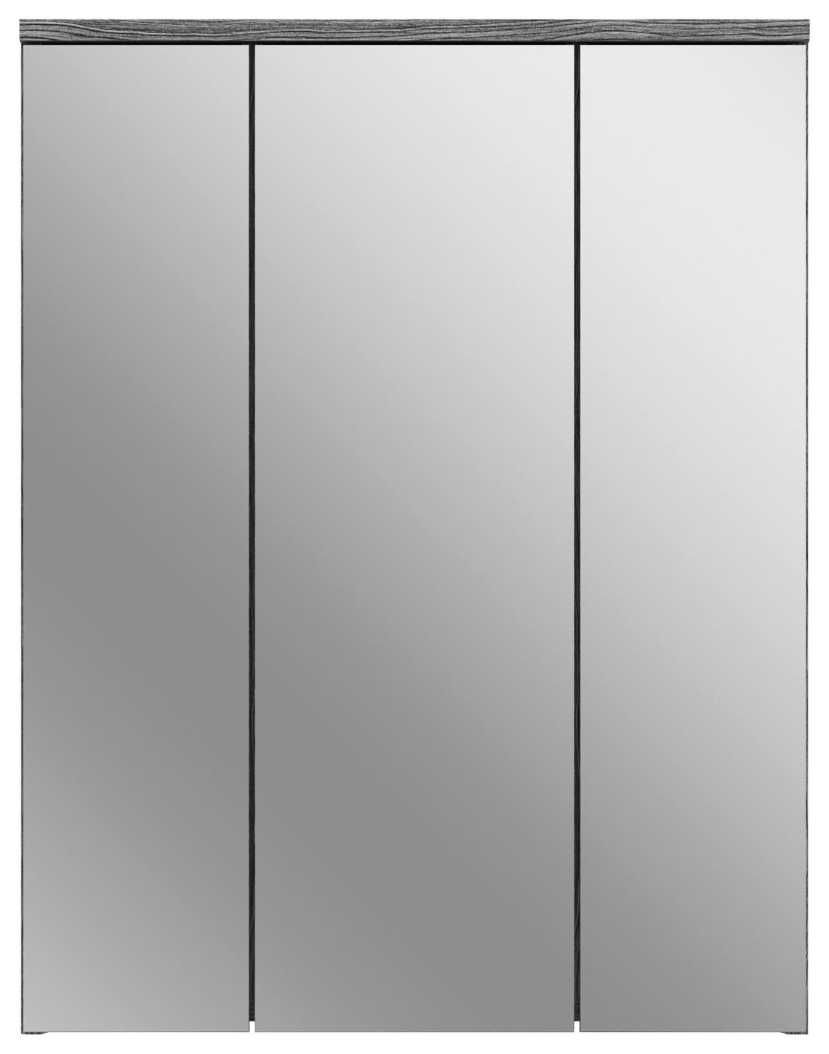 Badezimmer Blake Weiß Hg B: 140 cm - Weiß Hochglanz/Schwarz, MODERN, Glas/Holzwerkstoff (140cm) - MID.YOU