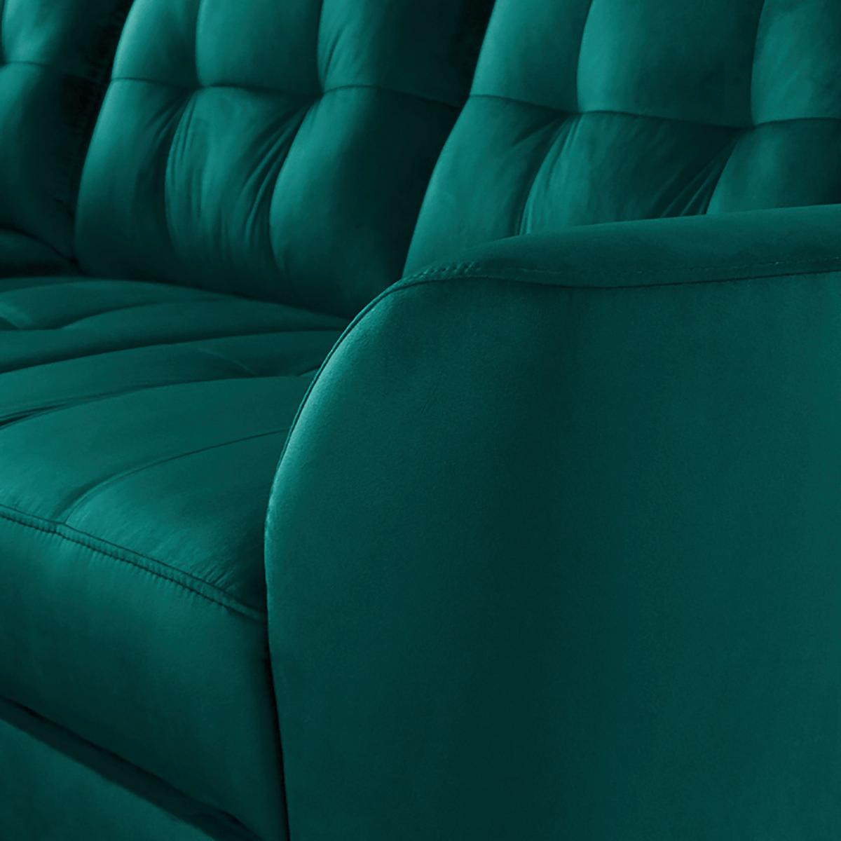 Ecksofa Nordic, Petrol S: 190x236 cm - Buchefarben/Petrol, Design, Textil (190/236cm) - Livetastic