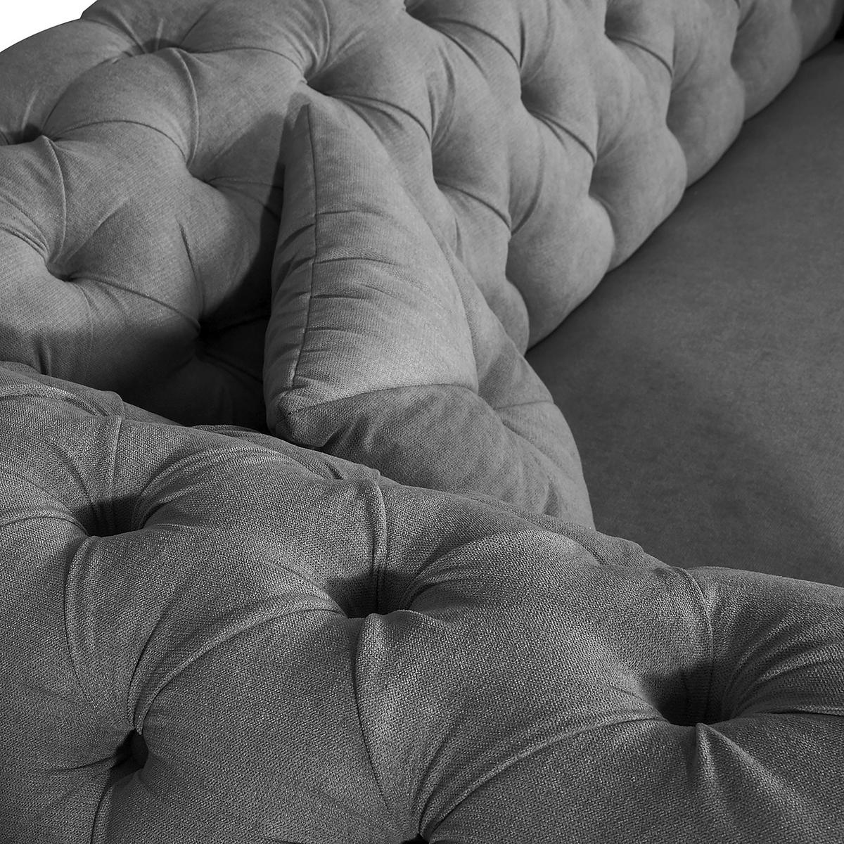 3-Sitzer-Sofa Preston Grau B: 232 cm - Braun/Grau, Design, Textil (232/79/97cm) - Livetastic