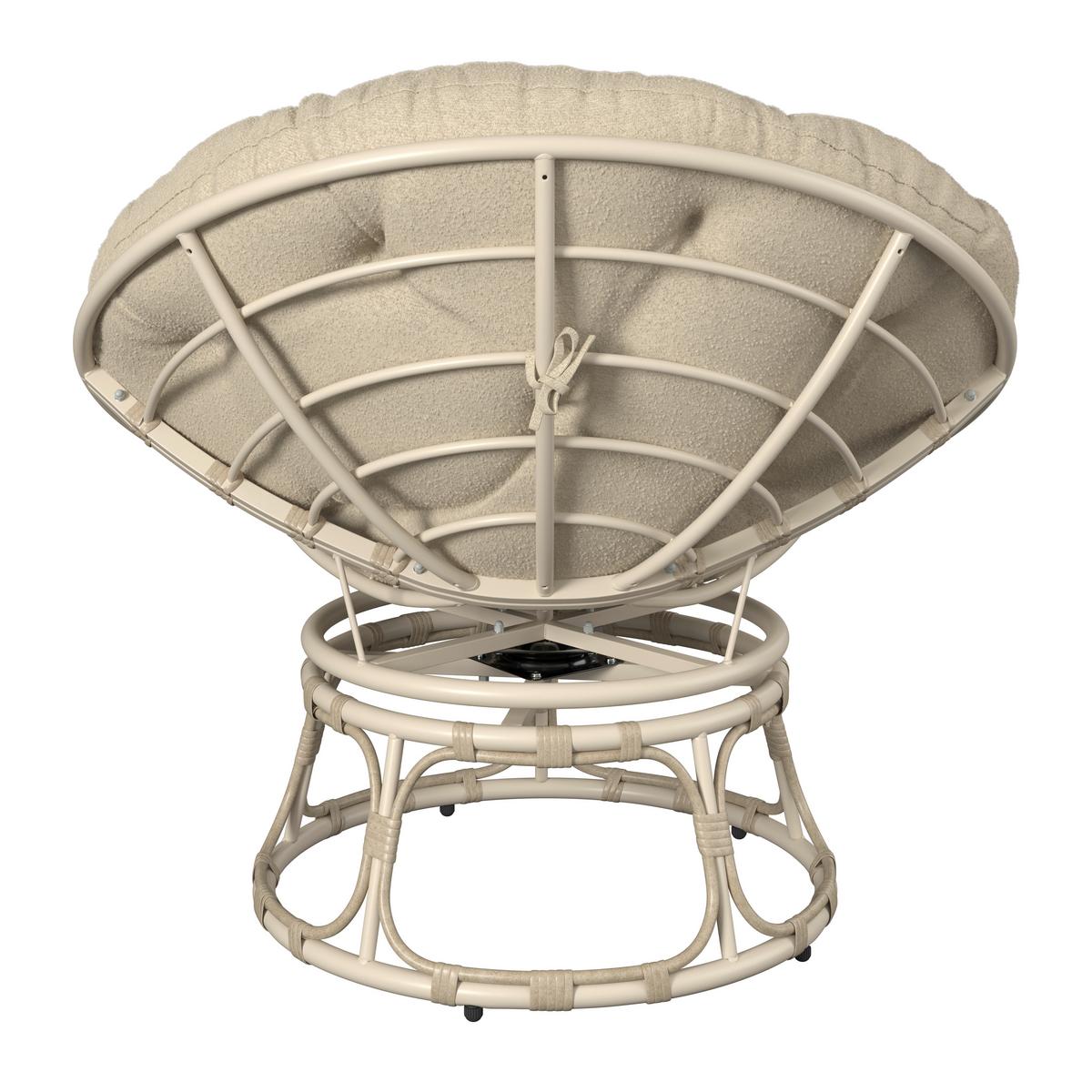 ZÁHRADNÉ RELAXAČNÉ KRESLO HERMI - béžová, Basics, kov/textil (99/82/99cm)