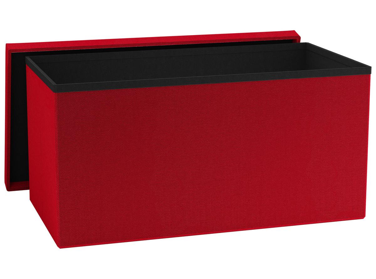 Sitzbox Boxas Rot B: 76 cm - Rot, Basics, Holzwerkstoff/Kunststoff (76/38/38cm) - MID.YOU