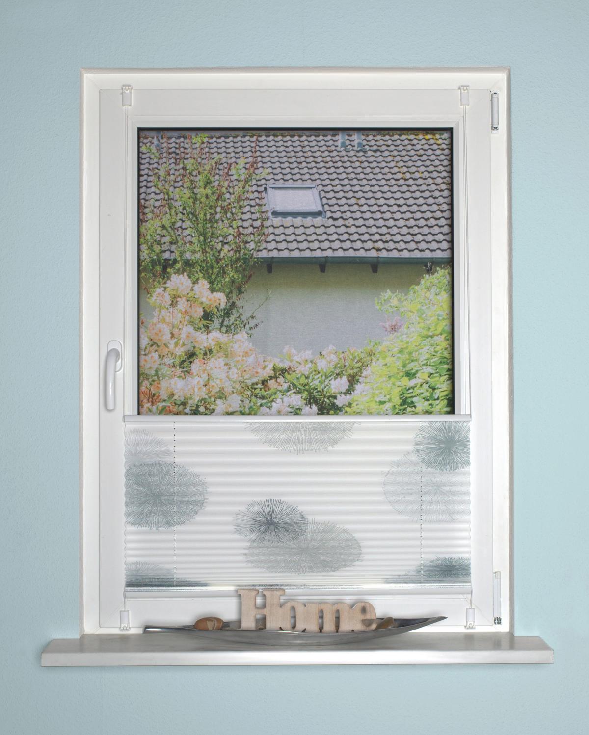 Plissee Grau B: 100 cm - Grau, KONVENTIONELL, Textil (100/130cm)