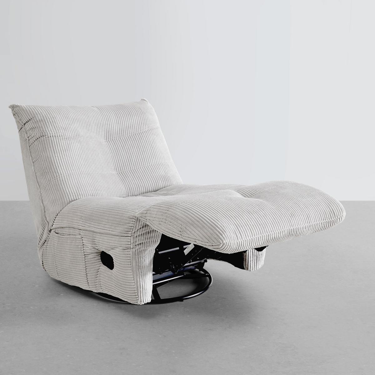 Relaxační křeslo ALURA, krémová barva - černá/krémová, Moderní, kov/dřevo (90/92/90cm) - Bessagi Home